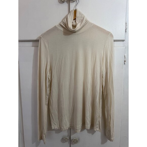 Barefoot Dreams MALIBU Modal Turtleneck, Cream/Ivory, Size XL - Picture 1 of 11